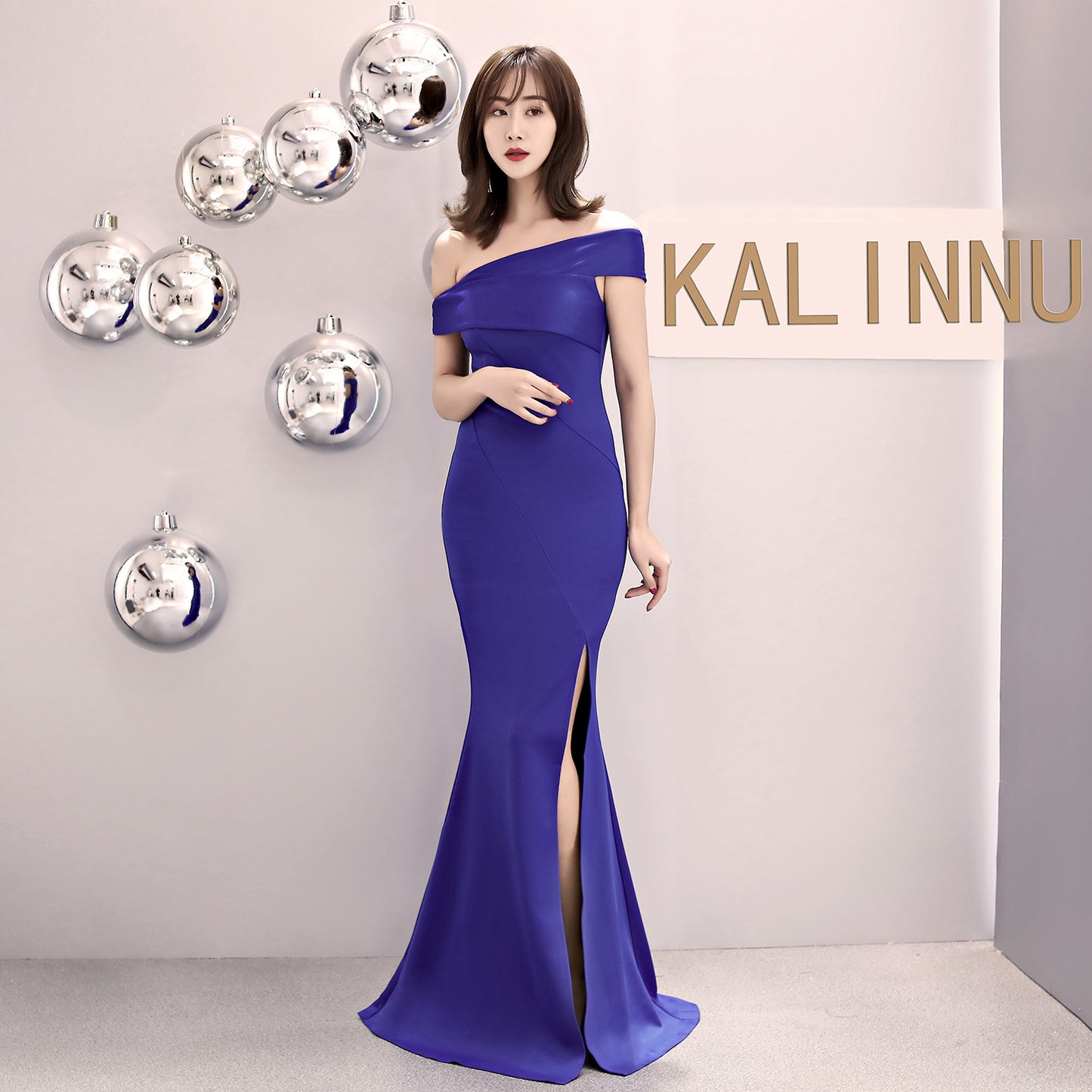 Colors off Shoulder Cocktail Evening Dress Women Party Long Elegant Slim Sexy Fishtail Dress