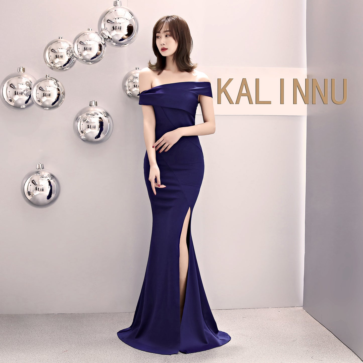 Colors off Shoulder Cocktail Evening Dress Women Party Long Elegant Slim Sexy Fishtail Dress