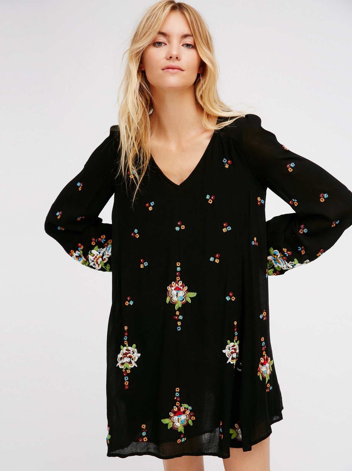 Women Spring And Summer New Delicate Loose Bohemian Embroidered Dress