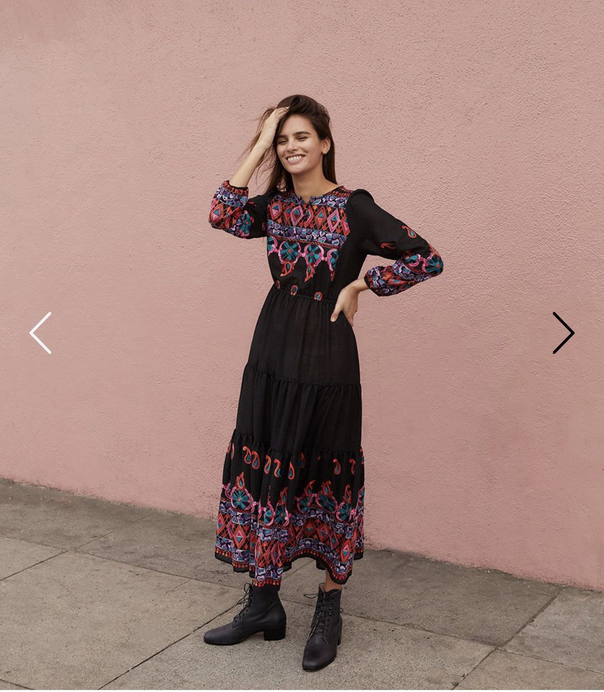 Vestido largo estilo bohemio para mujer, primavera y verano, nuevo, estilo industrial pesado, bordado, estilo bohemio para vacaciones