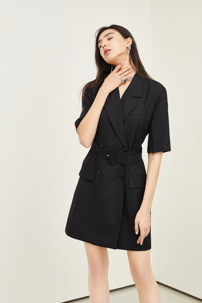 Office Suit Dress Spring Summer Waist Controlled Mid Length Dress Women