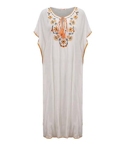 Women Bohemian Embroidery Crocheted Dress