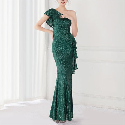 Women Dress Fairy Dream Socialite Gathering Party Evening Dress Sexy Long Slimming Toast Dress