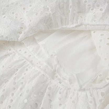 Robe brodée en dentelle décontractée pour femmes, vêtements d'hiver