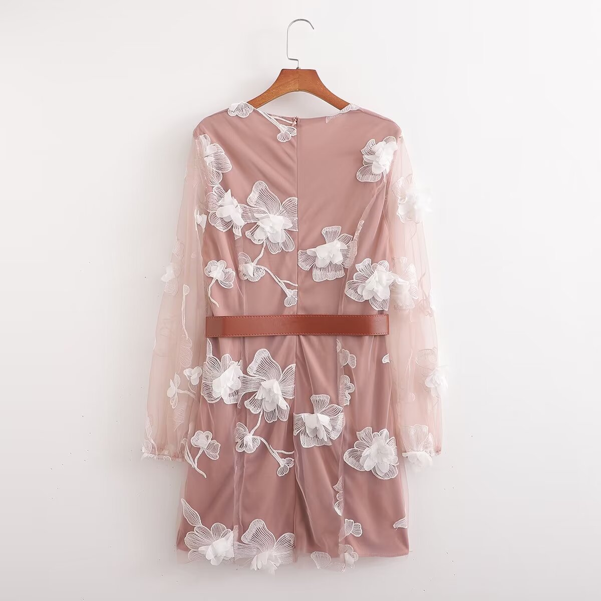 Robe à manches longues imprimée froissée pour femmes, vêtements de printemps