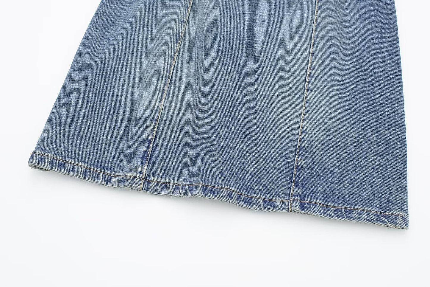 Printemps femmes vêtements coupe ajustée minceur col suspendu robe en jean