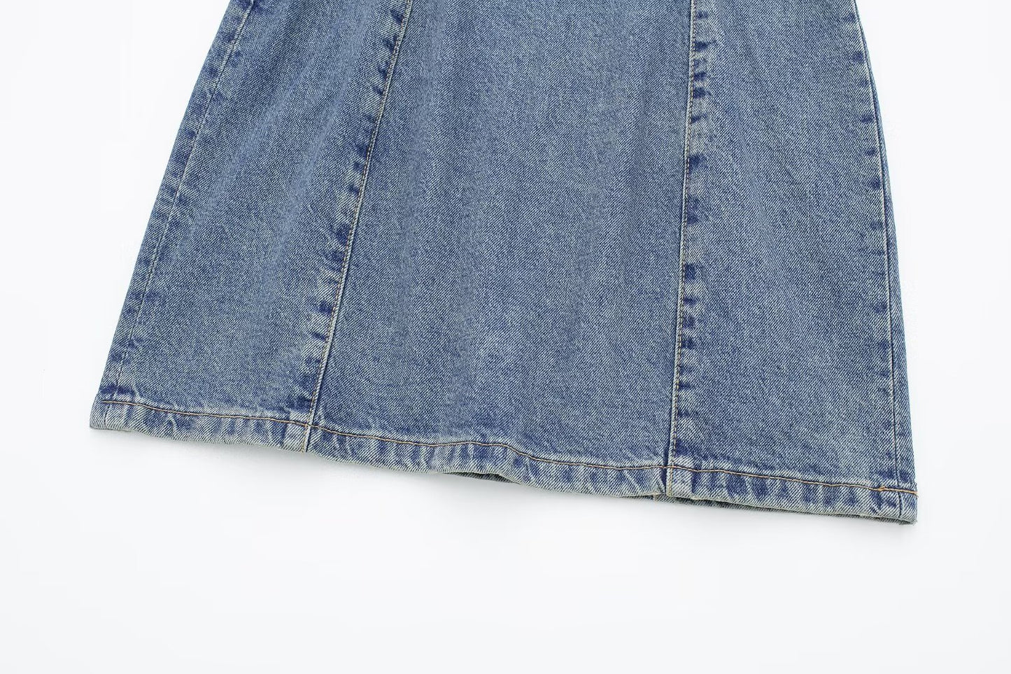 Printemps femmes vêtements coupe ajustée minceur col suspendu robe en jean