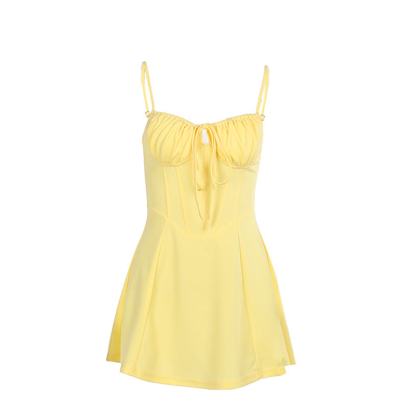 Printemps Sexy Sexy hanche fronde coupe ajustée une ligne robe femmes