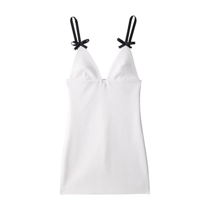 Women Clothing Summer Sexy Sexy Backless White Cami Dress