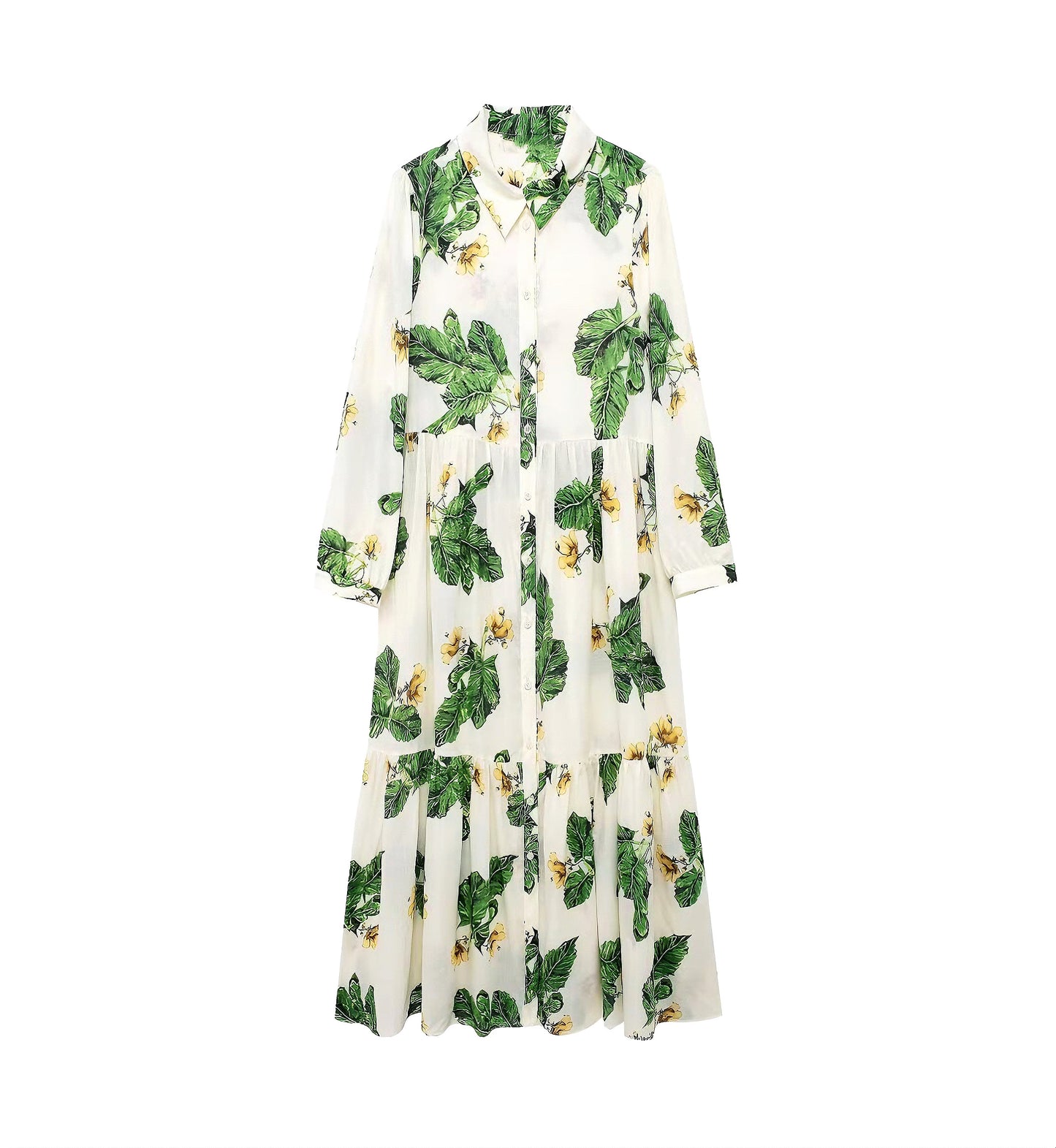 Robe d'été à manches longues pour femmes, vêtements simples, imprimé Floral