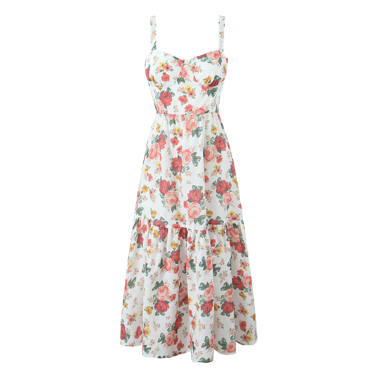 Robe d'été Sexy imprimée, taille française contrôlée, amincissante, robe florale de vacances