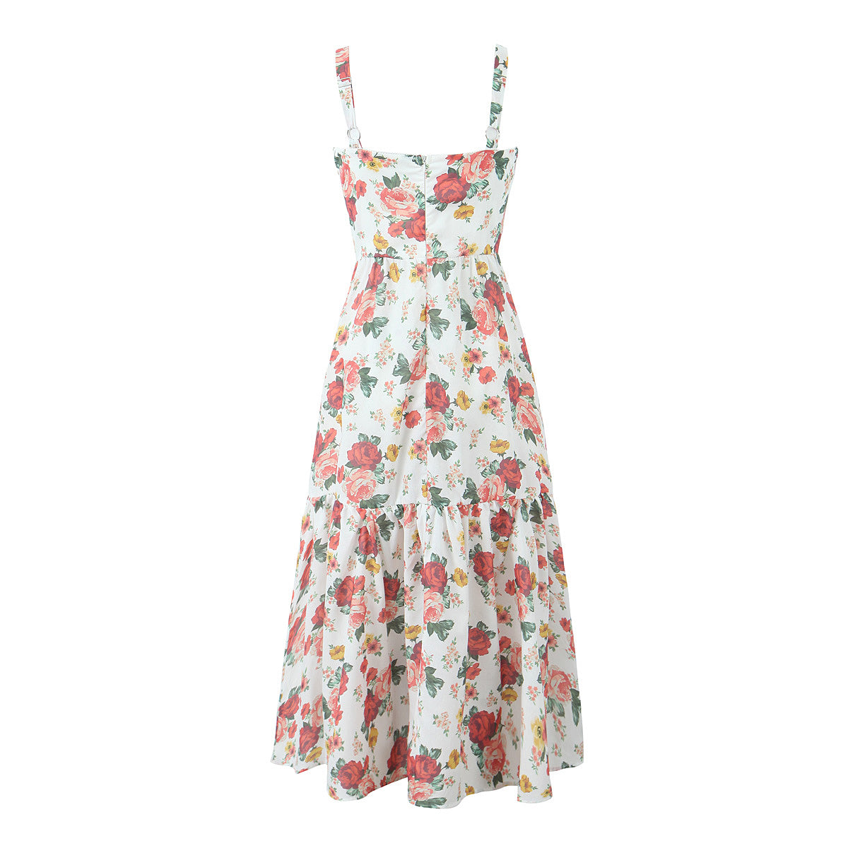 Robe d'été Sexy imprimée, taille française contrôlée, amincissante, robe florale de vacances