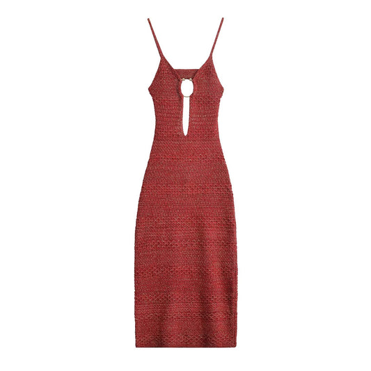 Women Sexy Slim Fit Spaghetti Straps Knitted Dress