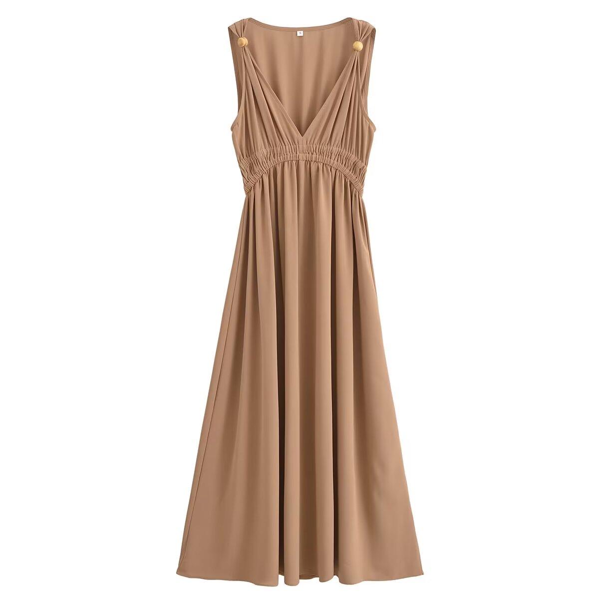 Summer Women Clothing Elegant V neck Sleeveless Maxi Dress