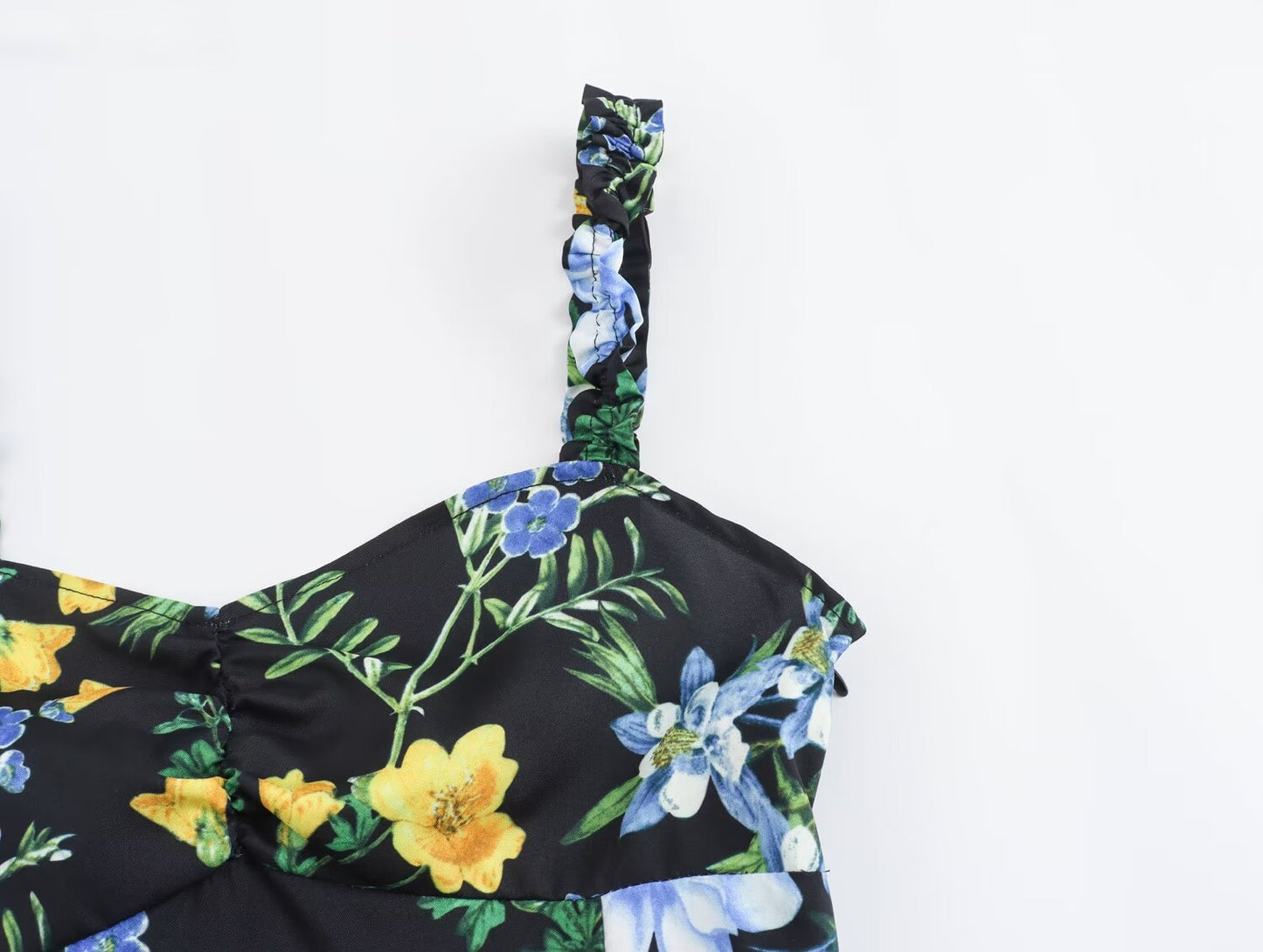 Robe mi-longue ample à imprimé floral pour femmes