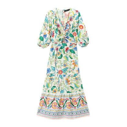 Women Clothing Women Printed Poplin Dress