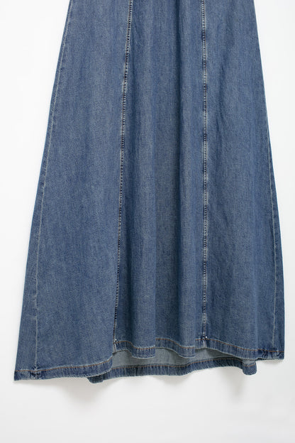 Women Clothing French Washed Denim Sling Dress Summer Loose Youthful Looking A Line Dress