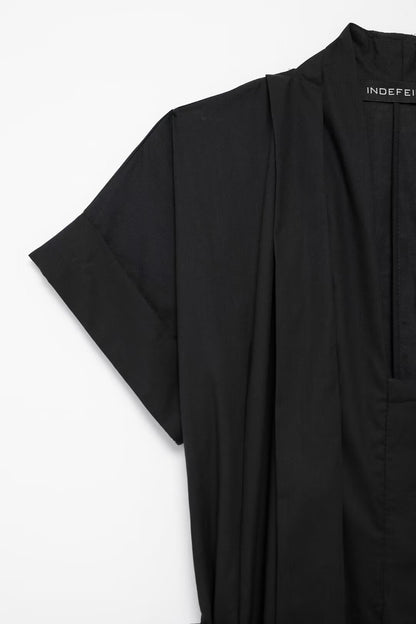 Robe longue à ceinture de la série chemise d'été