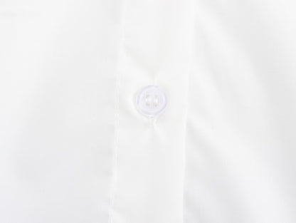 Ropa de verano para mujer Vestido camisero con cinturón blanco simple informal