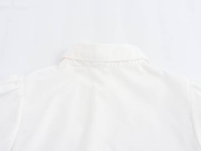 Robe chemise blanche Simple et décontractée pour femmes, vêtements d'été