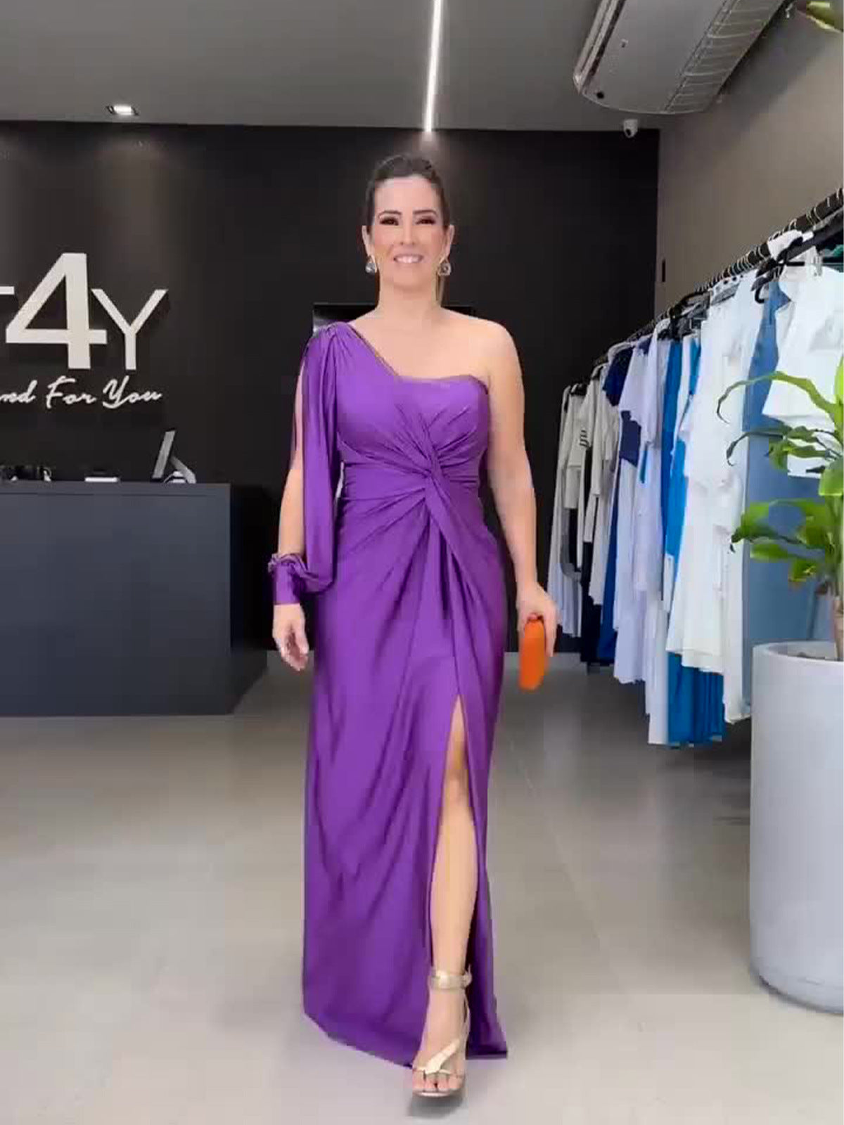 Vestido de noche de primavera Vestido largo ajustado con cintura ceñida de alta sociedad para mujer