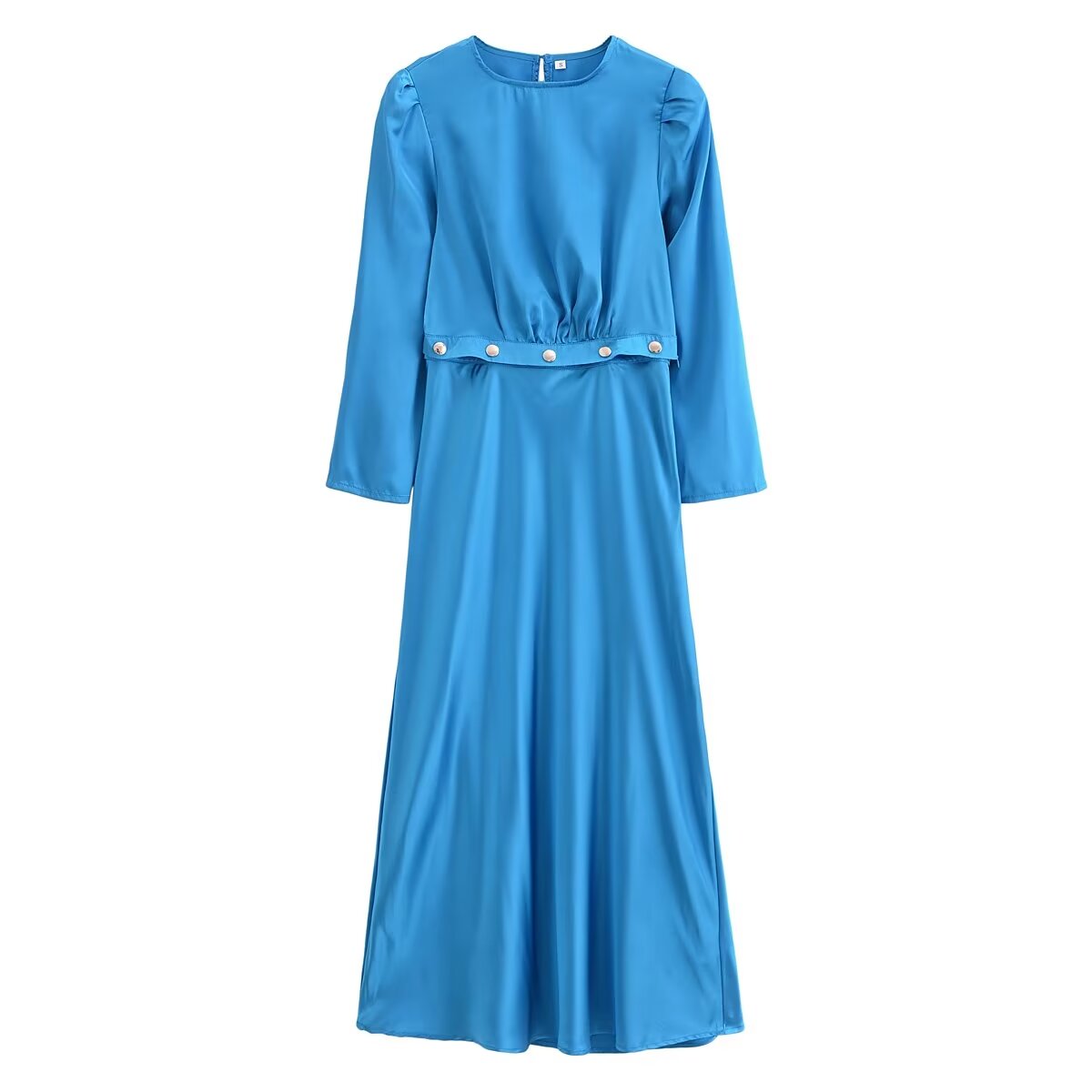 Robe longue amincissante à manches longues pour femmes, début du printemps