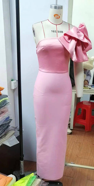 Pink Bandage Maxi Dress