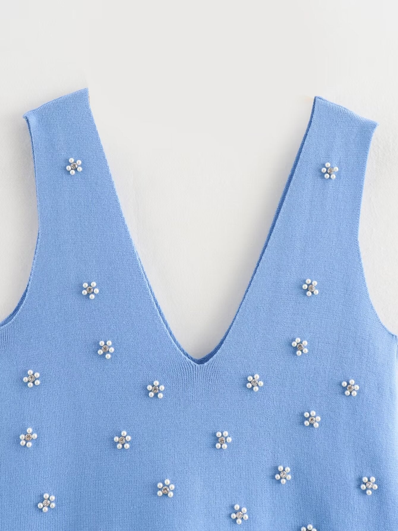 Mini robe tricotée en perles pour femmes, vêtements d'été décontractés, simples, bijoux