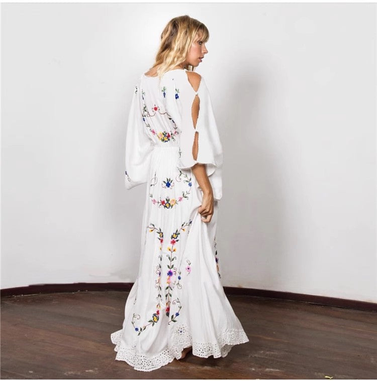 Embroidered Palace Dress Lined