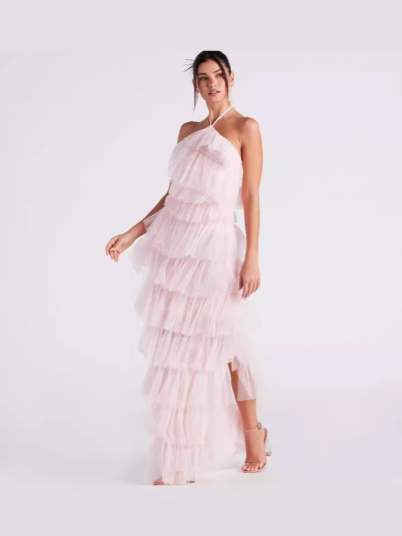 Women Clothing Party Sexy Dress Pink Maxi Dress