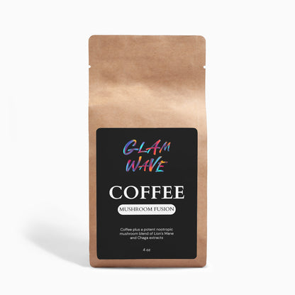 Café con hongos y fusión: melena de león y chaga, 4 oz, Glam Wave