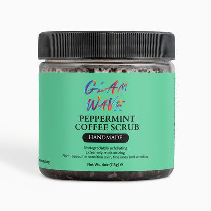 Exfoliante de café y menta, 4 oz (113 g), Glam Wave