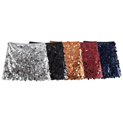 Sequined Sheath Skirt Mini Women