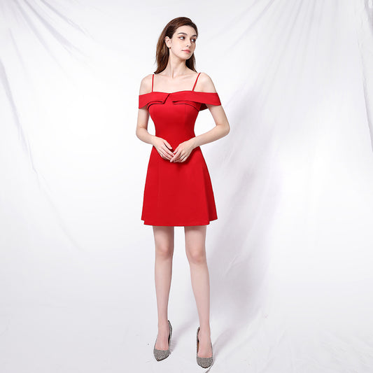 Daily Sexy Nightclub Women Elegant Short Socialite Bridesmaid Dress