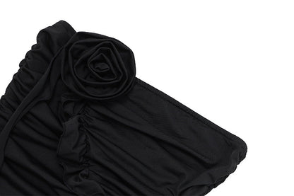 Flower Pleated Scarf Floating Top For Women