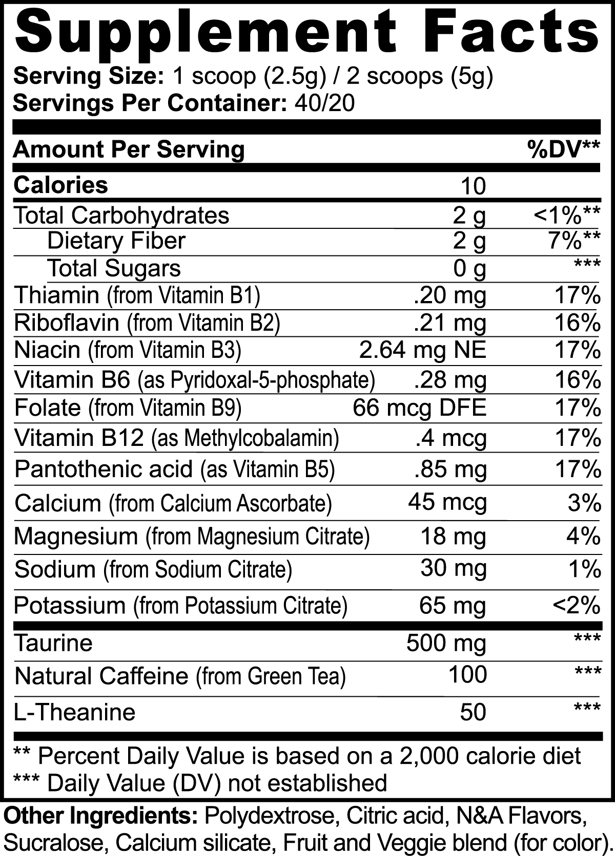 Polvo energético de baya de guayaba, 3,52 oz (98 g), Glam Wave