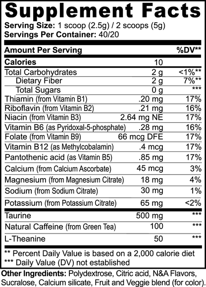 Polvo energético de baya de guayaba, 3,52 oz (98 g), Glam Wave