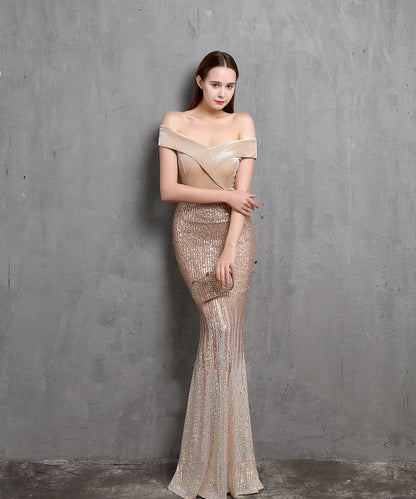 Fishtail Evening Dress for Women Elegant Banquet Annual Meeting Elegant Velvet Queen Formal Gown