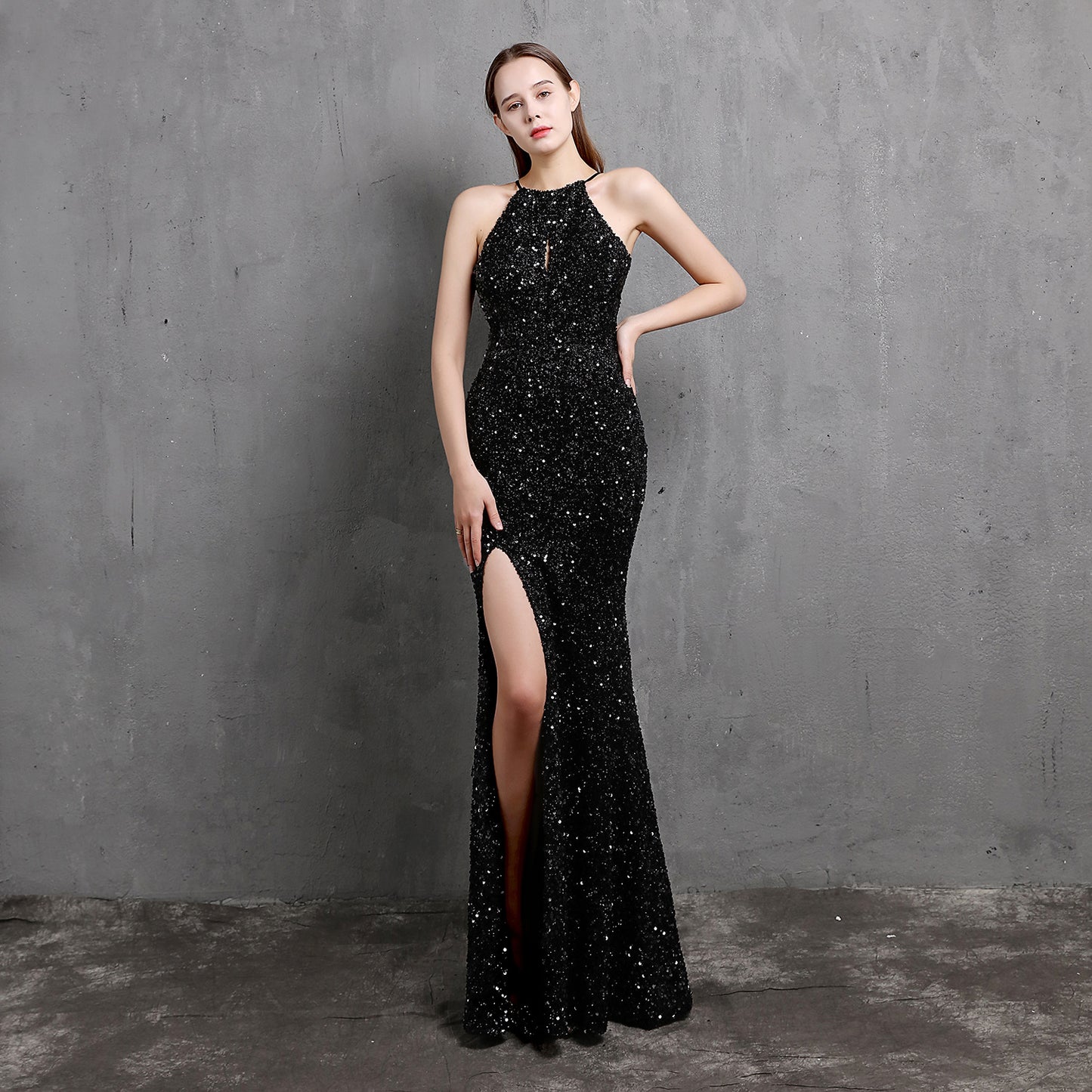 Robe de soirée à paillettes colorées et lourdes pour femmes, robe de soirée sexy et longue amincissante, robe de soirée formelle pour mariée