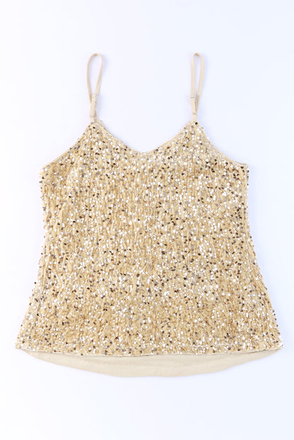 Camisole à sequins et col en V