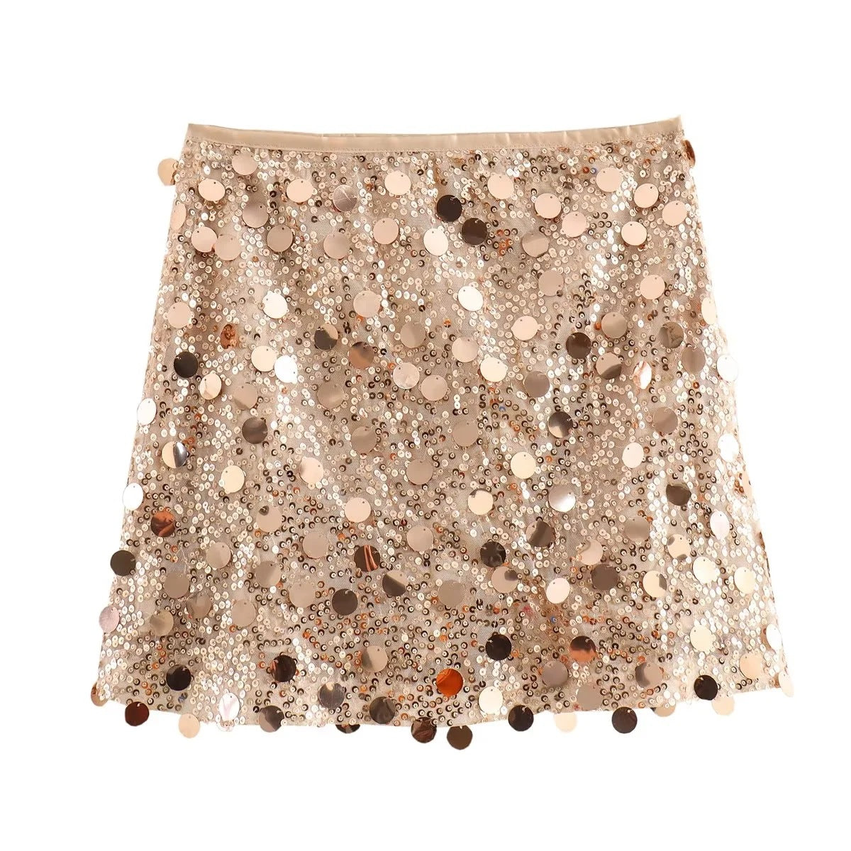 Sequined Sheath Skirt Mini Women