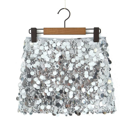 Sequined Sheath Skirt Mini Women