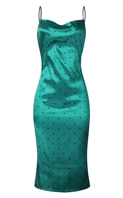 Sexy Polka Dot Printed Dress Home Strap Dress