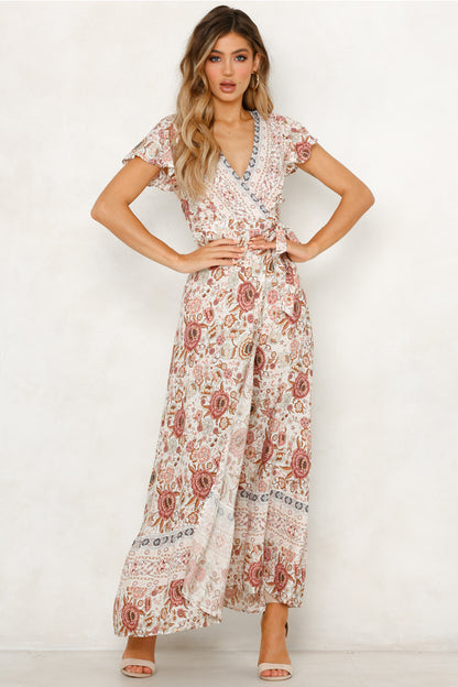 Robe d'été décontractée à imprimé Floral, tenue Sexy pour femmes, vêtements