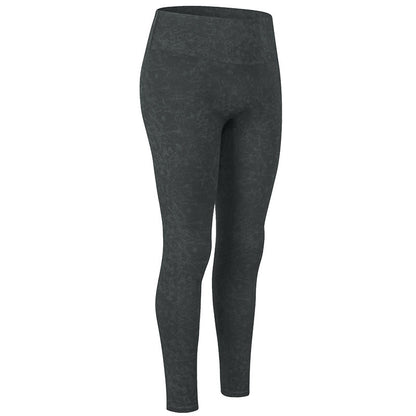 Leggings elásticos deportivos con levantamiento de cadera y cintura alta para yoga con estampado de sentido de mujer desnuda