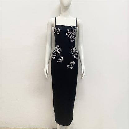 Diamond Strap Bandage Dress Party Dinner Dress Dress