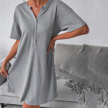 Daily Office Minimalist Home Dress Summer Loose Comfortable Nightdress for Women