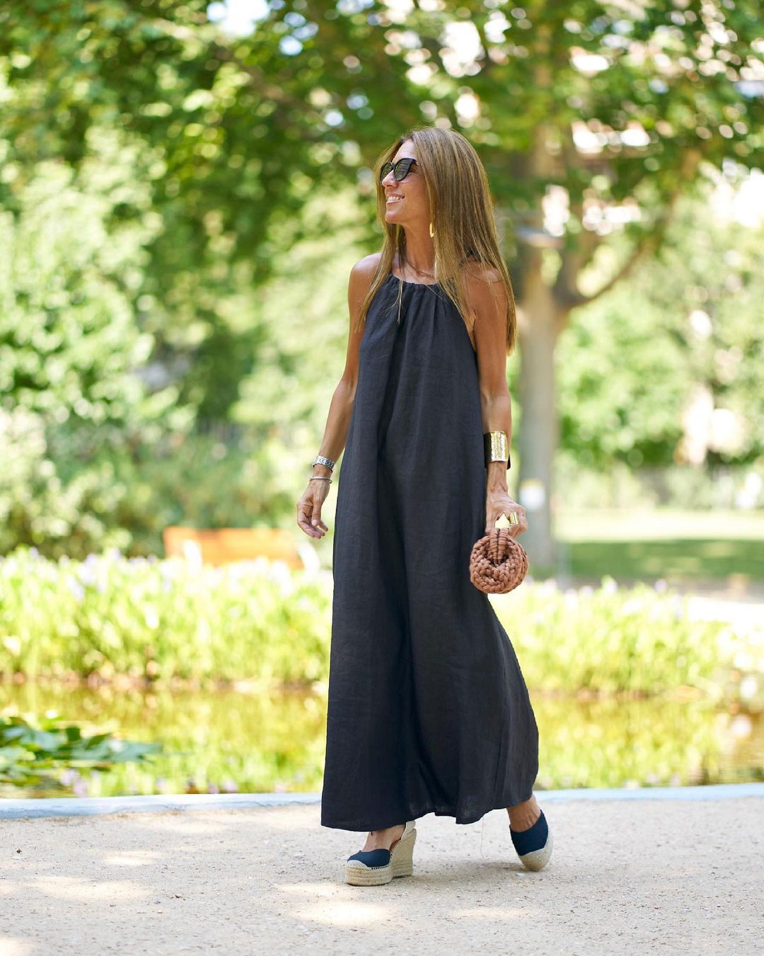 Robe de vacances décontractée en coton et lin pour femmes, col licou, fente, printemps et été