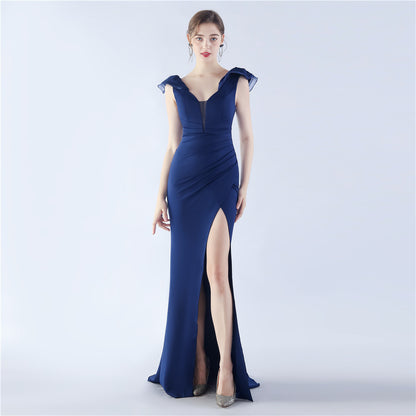 Organza Craft Satin Sexy Dress Evening Gown