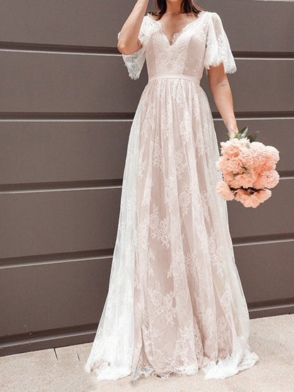 White Lace Dress Wedding Dress Bridesmaid Dress